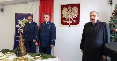 Wigilijne spotkanie w Komendzie Powiatowej Policji w Wyszkowie
